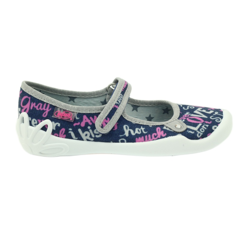 Scarpe per bambini Befado 114Y311 grigio rosa blu navy