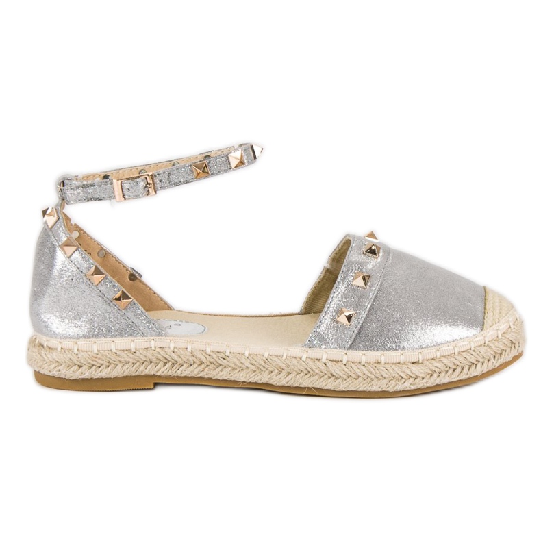 Fama Sandali espadrillas argento grigio