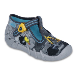 Scarpe per bambini Befado 110P321 nero blu grigio giallo