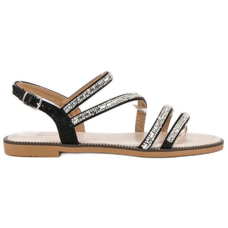 Nio Nio Sandali piatti alla moda nero