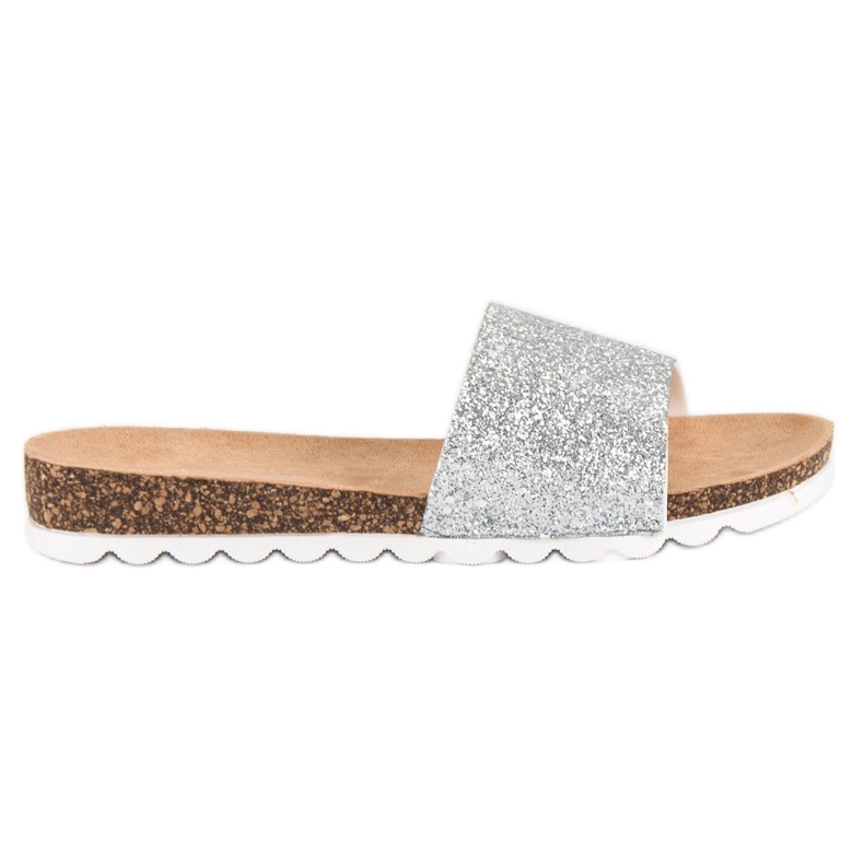 Sixth Sense Ciabatte da donna glitterate grigio