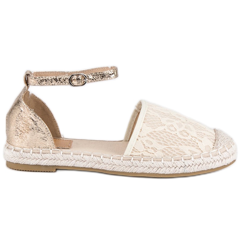 Nio Nio Espadrillas in pizzo marrone giallo