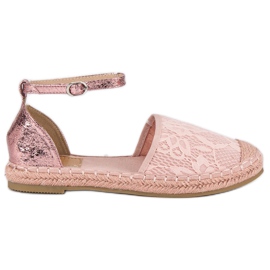 Nio Nio Espadrillas in pizzo rosa