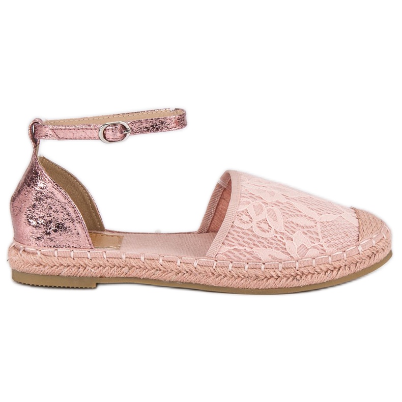 Nio Nio Espadrillas in pizzo rosa