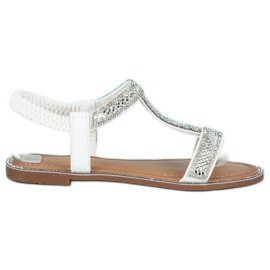 Juliet Sandali eleganti con elastico bianca