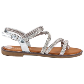 Bestelle Sandali donna argento grigio