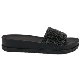 Eleganti pantofole nere nero