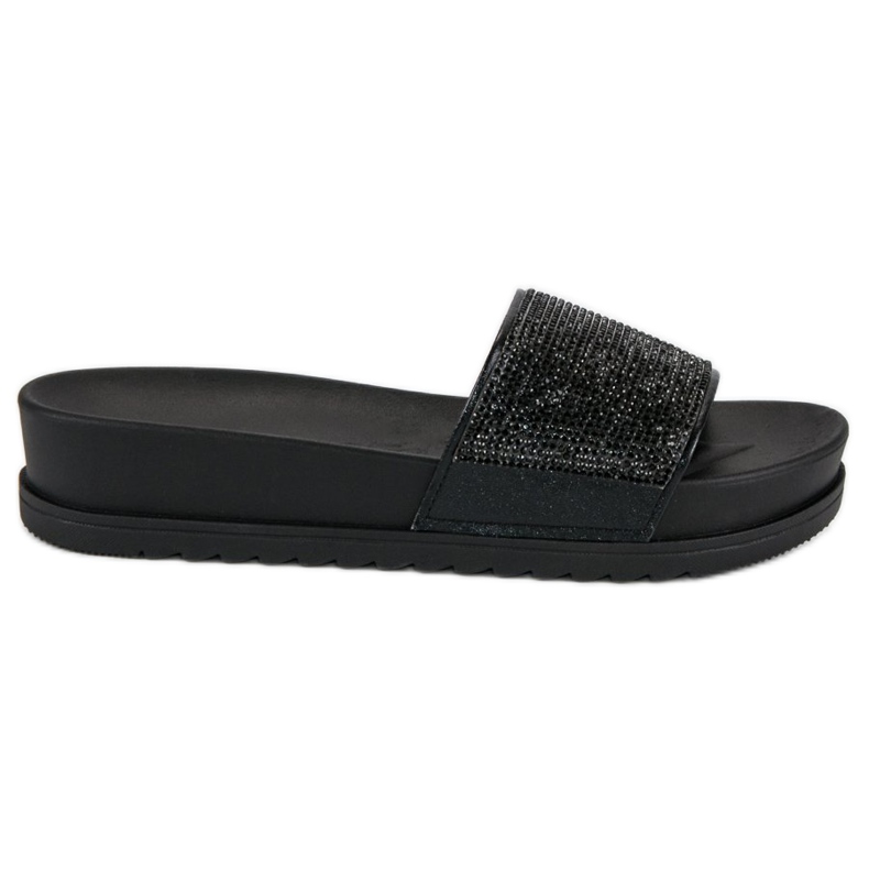 Eleganti pantofole nere nero