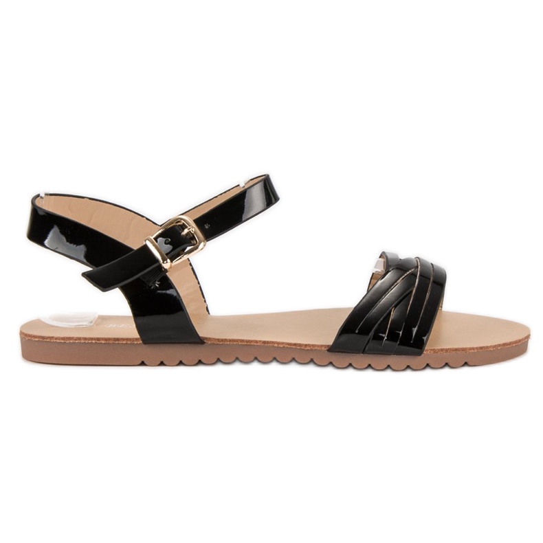 Bestelle Sandali in vernice nera nero