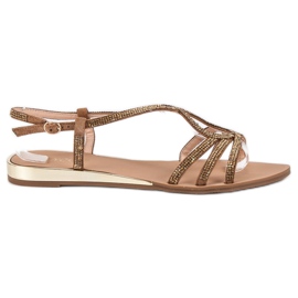Sandali cammello decorativi marrone