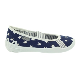 Pantofole da bambina, stelle, Befado193x065 bianco blu navy