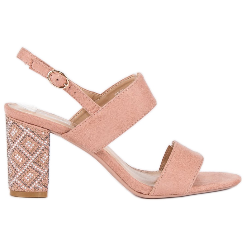 Sandali alla moda con perline rosa