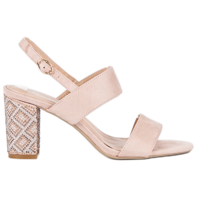 Sandali alla moda con perline marrone