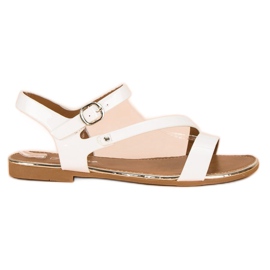 Sandali laccati bianchi bianca