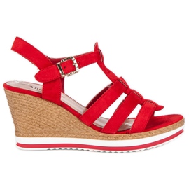 Sandali con zeppa rossi rosso