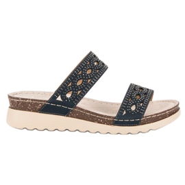 Vinceza Ciabatte VICEZA traforate blu