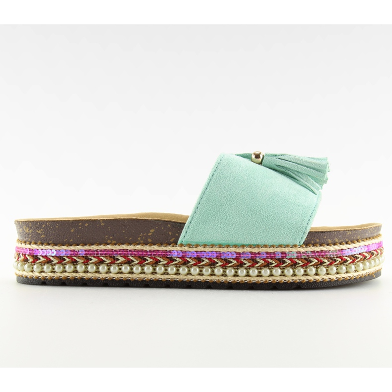 Slippers mint espadrilles BV-413 LT.GREEN verde