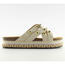BV-418 Ciabatte espadrillas beige beige