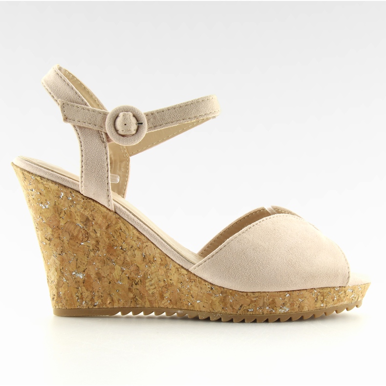 Sandali con zeppa beige 3811-13 beige