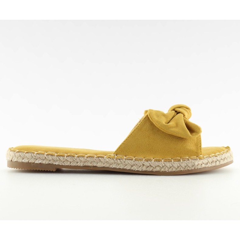 Ciabatte gialle 8758 gialle con fiocco giallo