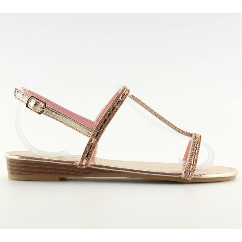 Sandali con zirconi rosa 86-C010 Rosa