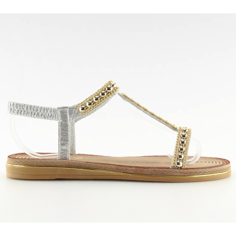 Sandali donna argento S37-san Silver grigio