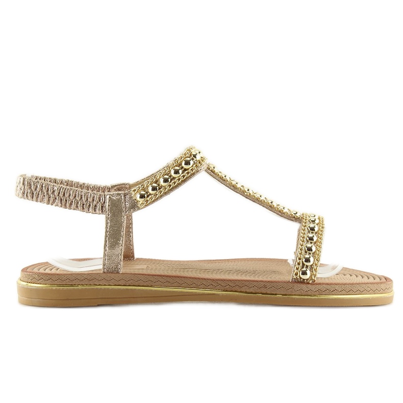 Sandali dorati da donna S37-san LT.GOLD d'oro
