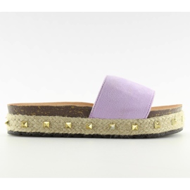 Ciabatte espadrillas viola LS51 L.PURPLE