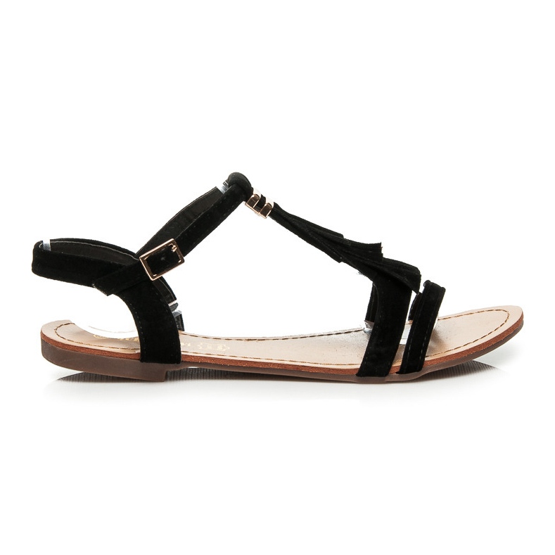 Queen Vivi Sandali Con Frange nero