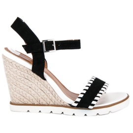 Sweet Shoes Espadrillas nere sulle zeppe nero