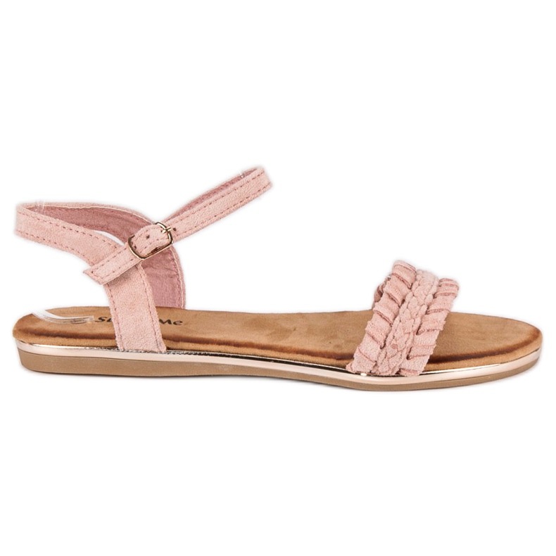Super Me Sandali bassi in camoscio rosa