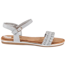 Super Me Sandali bassi in camoscio grigio