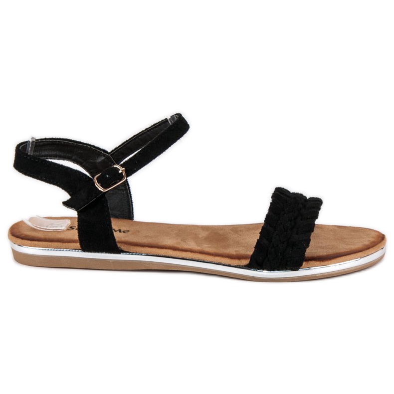 Super Me Sandali bassi in camoscio nero