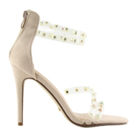 Sandali con cinturini in silicone NF-25P Beige