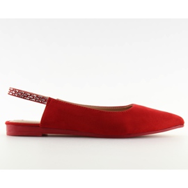 Ballerine con tacco aperto rosse JL39P rosse rosso