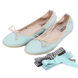 Ballerine con doppio nastro 1193 Blu