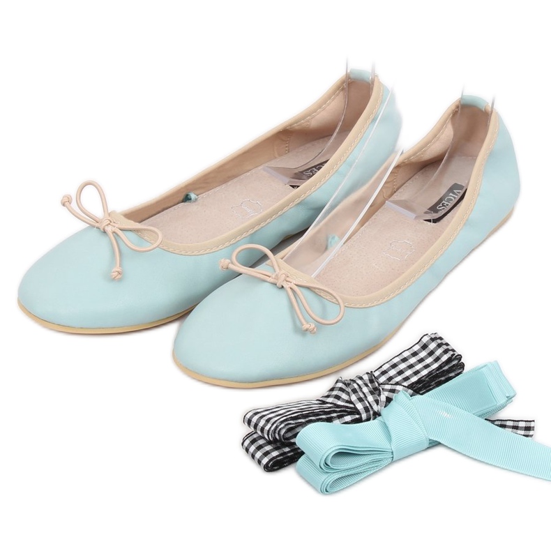 Ballerine con doppio nastro 1193 Blu