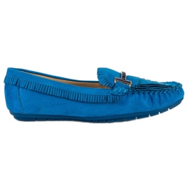 Tullo Mocassini boho alla moda blu