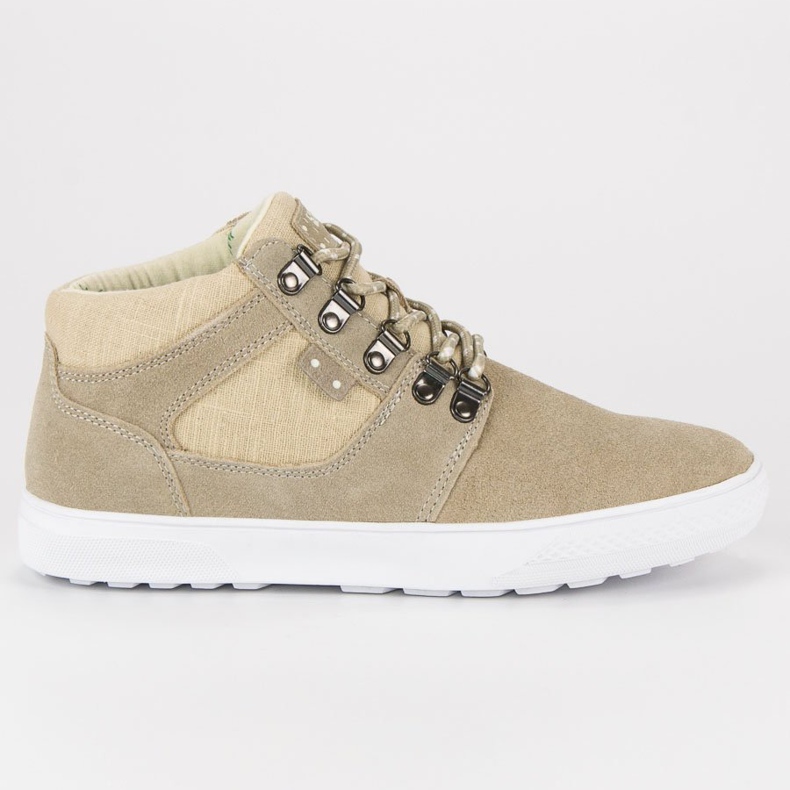 Invito Scarpe da ginnastica in pelle sopra la caviglia beige