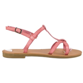 Ideal Shoes Sandali rosa chiaro