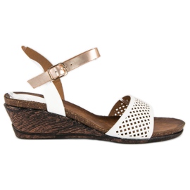 Sandali con zeppa Vinceza bianca
