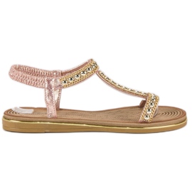 Bello Star Sandali alla moda con elastico rosa
