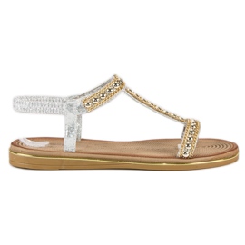 Bello Star Sandali alla moda con una fascia elastica grigio