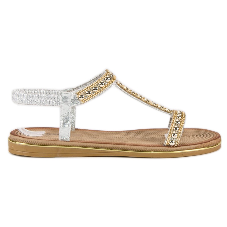 Bello Star Sandali alla moda con una fascia elastica grigio