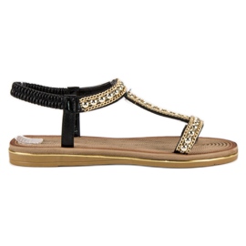Bello Star Sandali alla moda con elastico nero