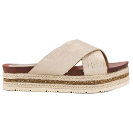 Espadrillas infradito dorate d'oro