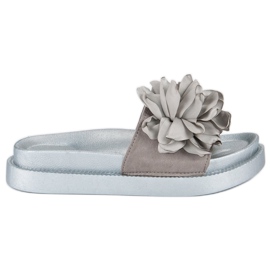Seastar Ciabatte da donna fiori grigio