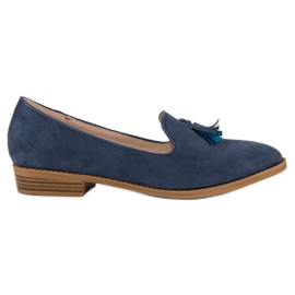 SDS Signori della pelle scamosciata alla moda blu