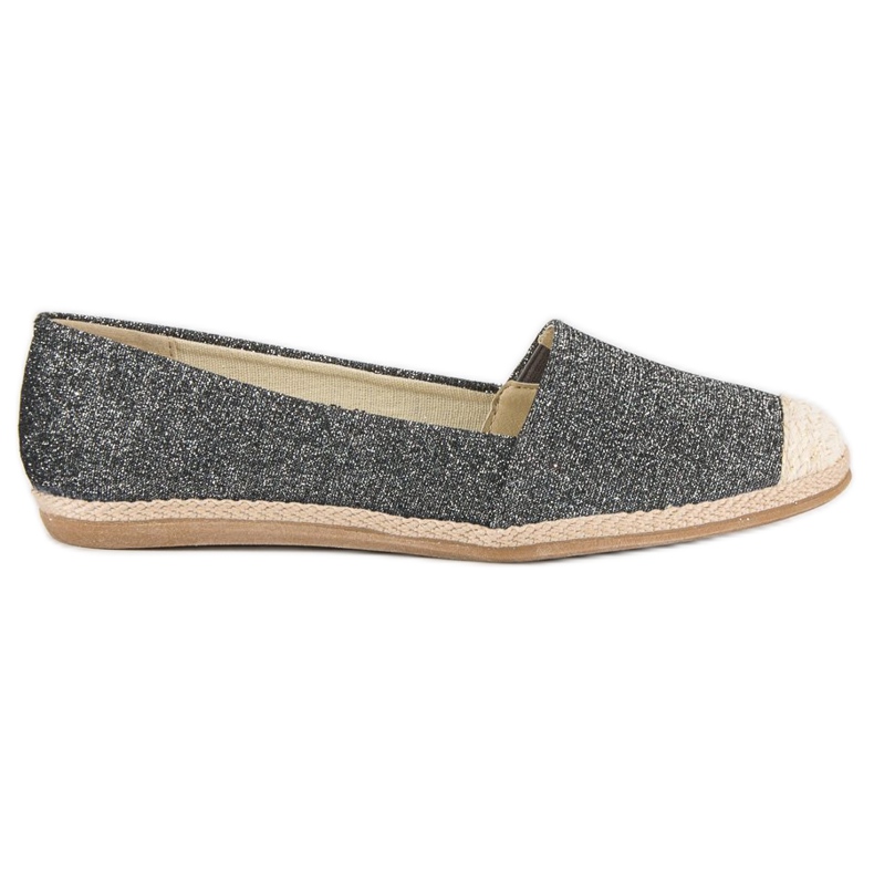 Espadrillas glitterate grigio