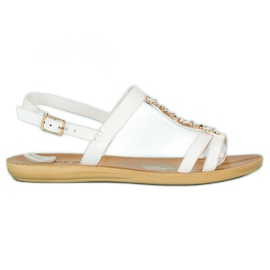 Top Shoes Sandali laccati con fibbia bianca
